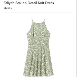 scallop detail knit dress